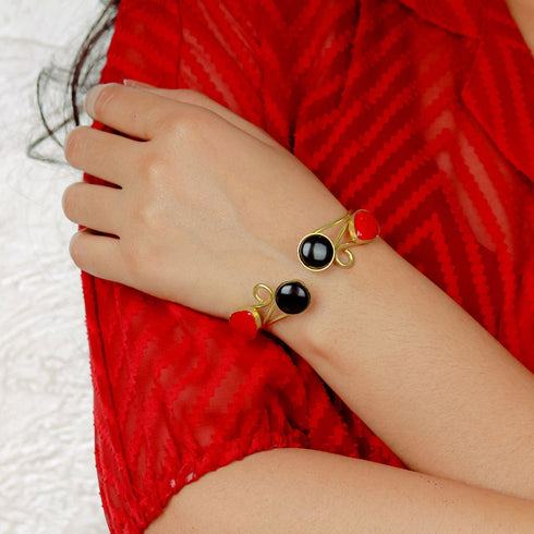 Bicolor Stone Bangle - The Earth Store - Fashion Accessories